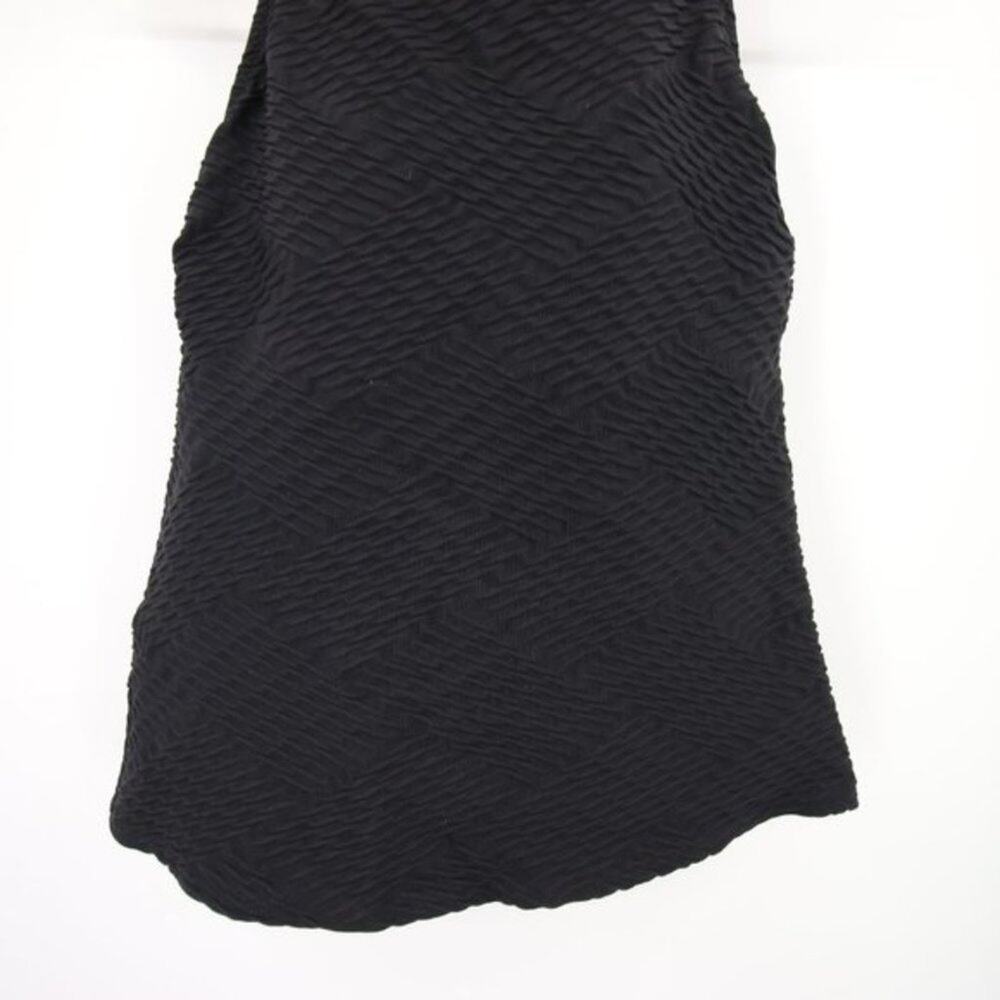 Lands End Black Textured Swim Tankini Top Sleeveless Built-in Bra Size 2 - Picture 3 of 8
